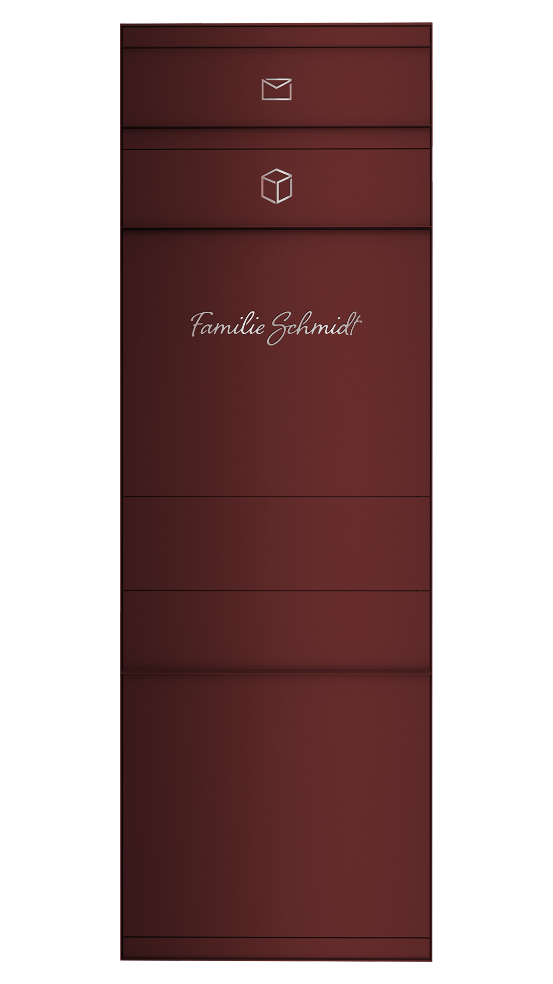 Paketbox SEVEN CURVED | Entnahmeseite: Vorderseite | 1 Briefkasten | Wunschfarbe