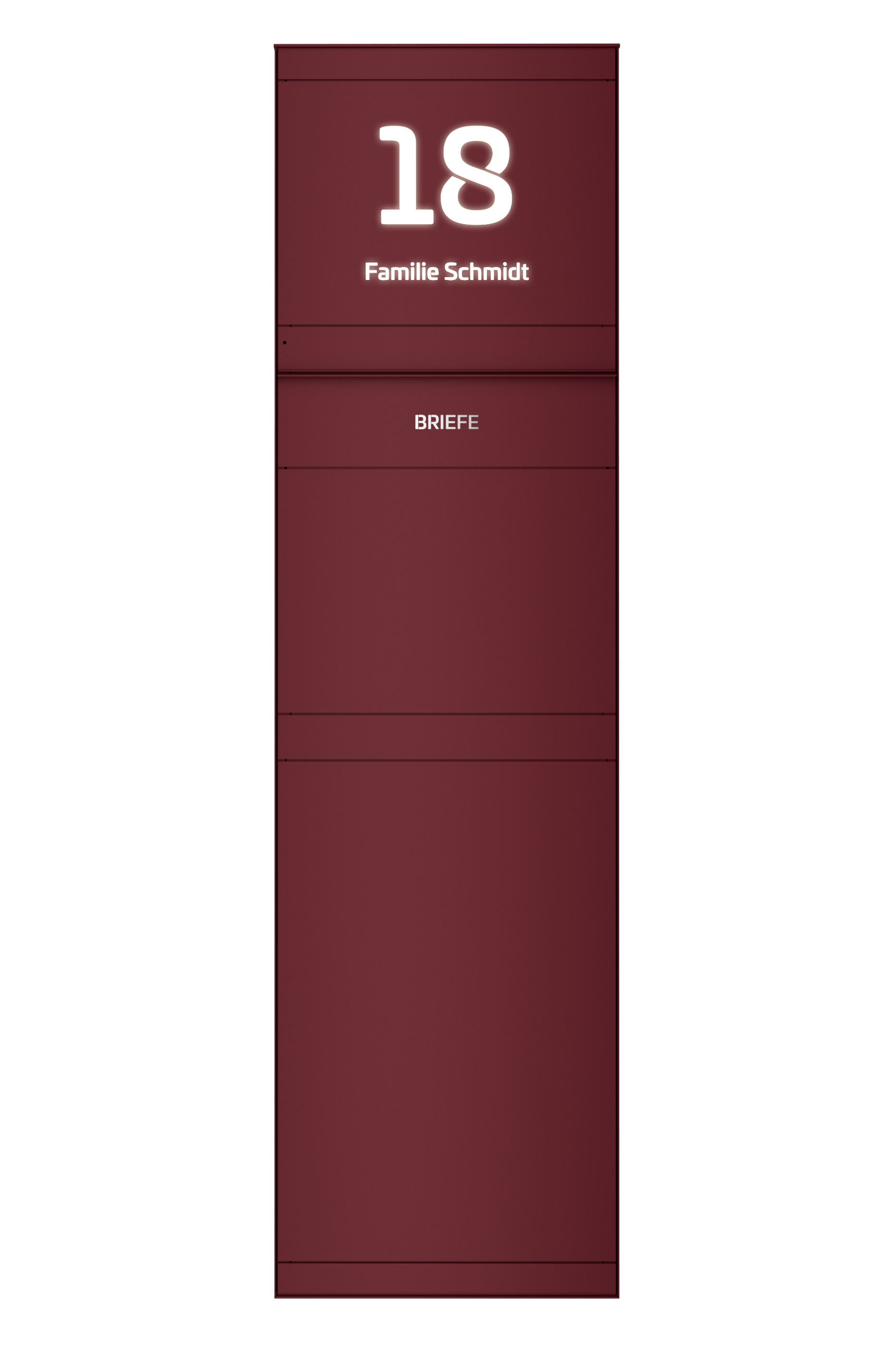 Standbriefkasten SELECT | mit Beleuchtung | Ohne Zeitungsfach | Wunschfarbe