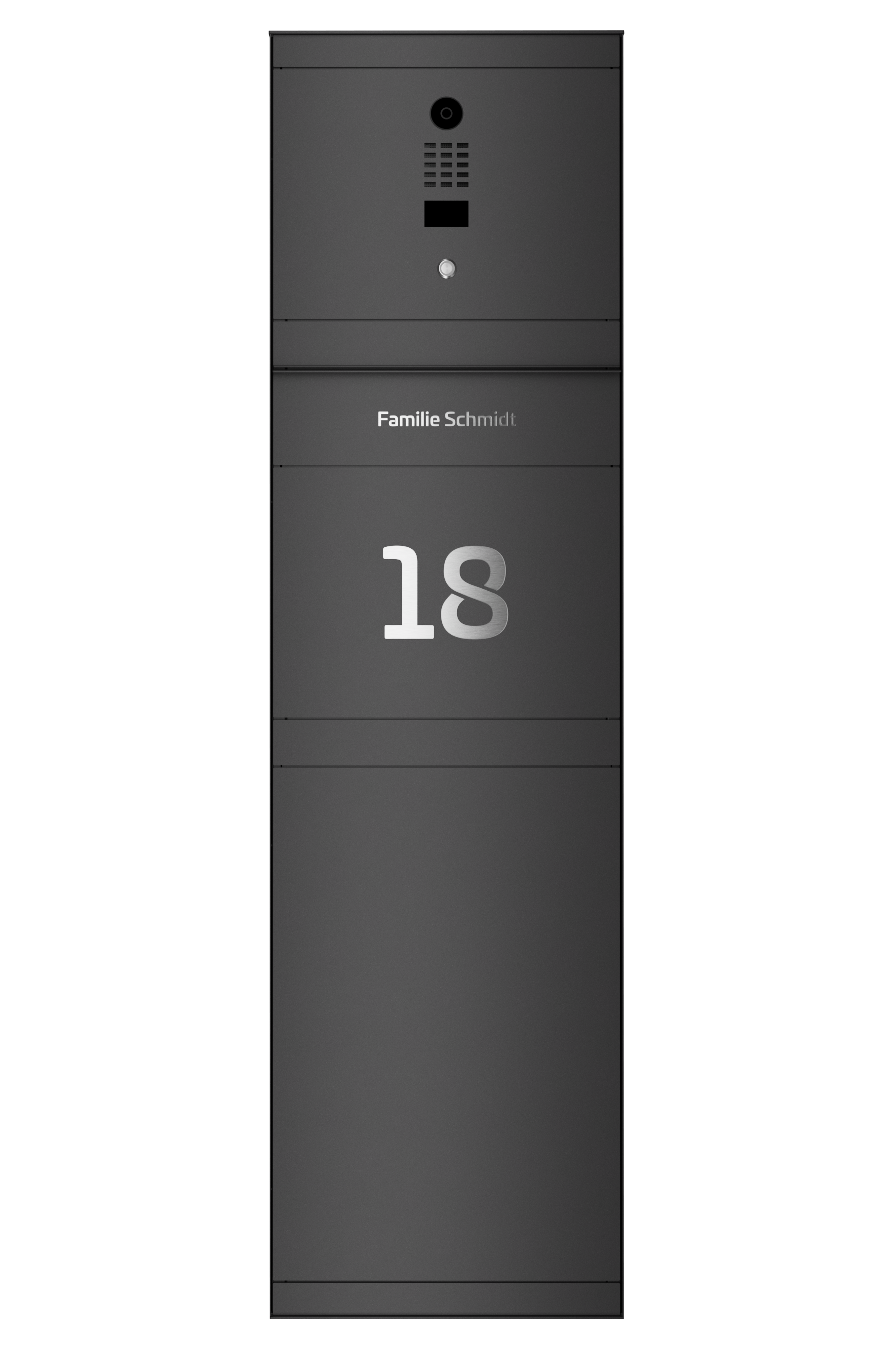 Standbriefkasten SELECT | mit Doorbird | Ohne Zeitungsfach | Eisenglimmer Grau DB703