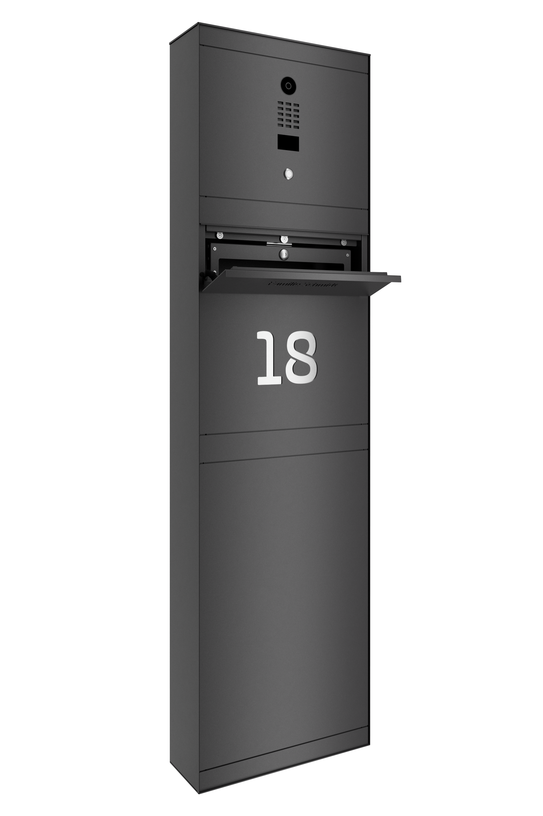 Standbriefkasten SELECT | mit Doorbird | Ohne Zeitungsfach | Eisenglimmer Grau DB703