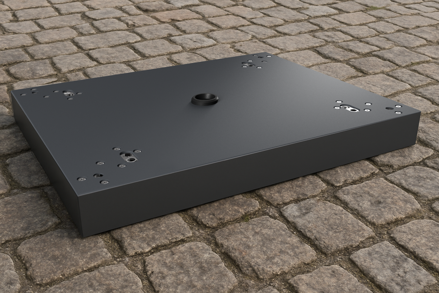 Montagesockel für Paketbox SEVEN | zum Aufschrauben | Anthrazitgrau RAL 7016