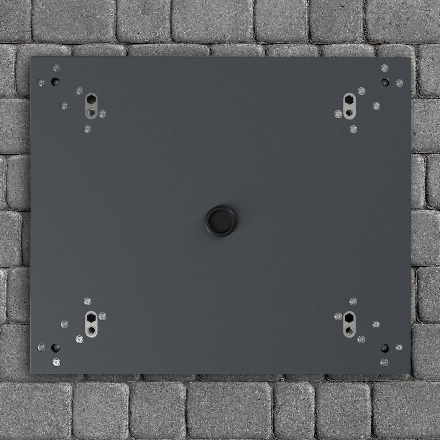 Montagesockel für Paketbox SEVEN | zum Aufschrauben | Anthrazitgrau RAL 7016