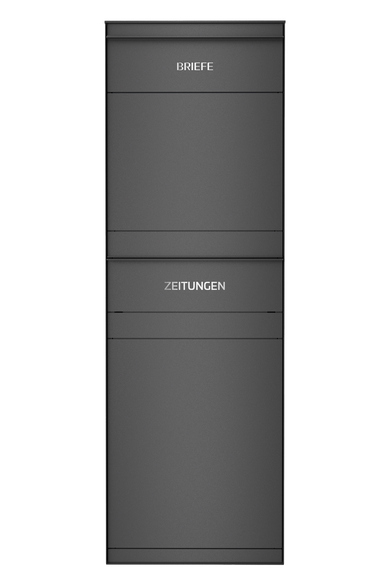 Standbriefkasten Mit Beschriftung | ohne Funktionstechnik | Mit Zeitungsfach | Eisenglimmer DB703