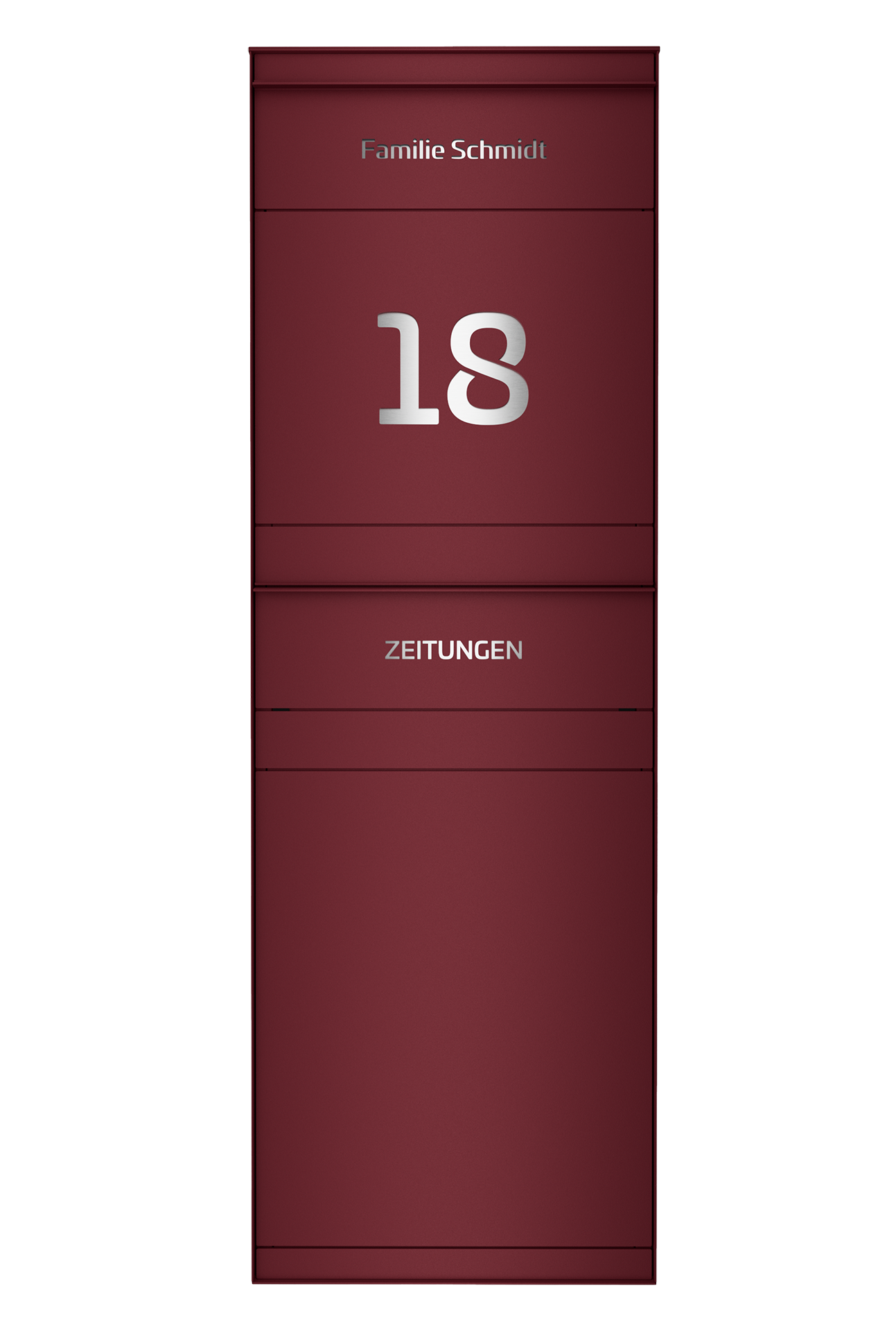 Standbriefkasten SELECT | ohne Funktionstechnik | Mit Zeitungsfach | Wunschfarbe