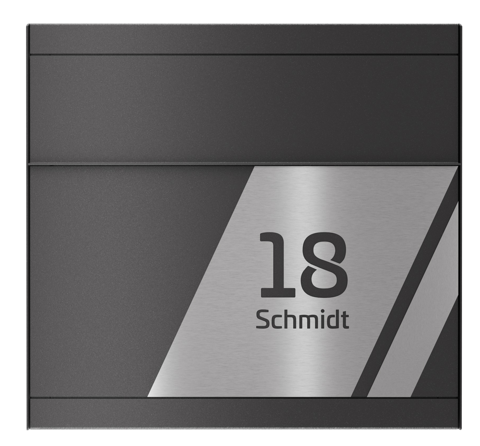 Briefkasten FOUR SKEW | Ohne Zeitungsfach | Eisenglimmer Grau DB703