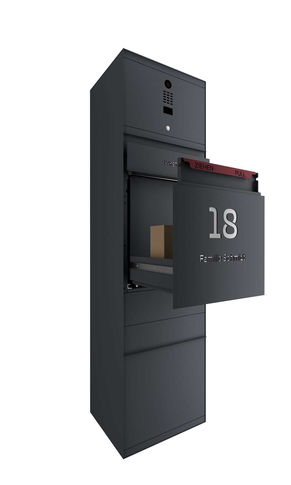Paketbox mit DoorBird-Videotechnik Anthrazit