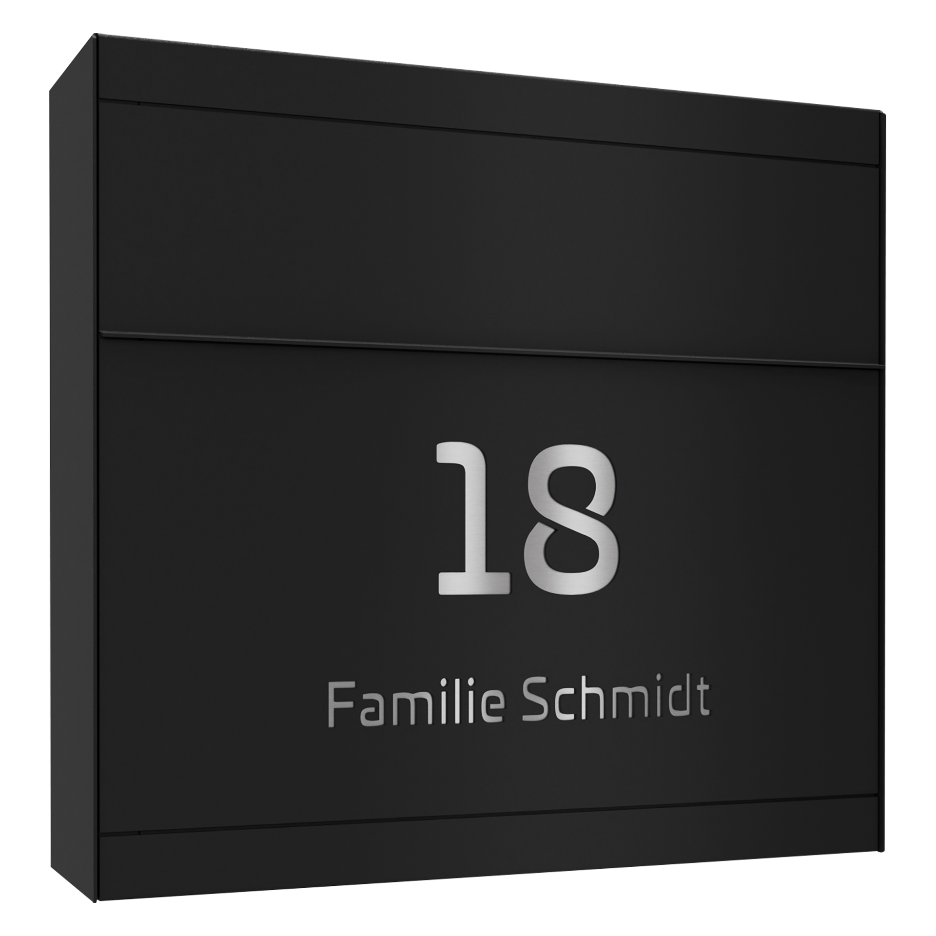 Briefkasten ohne Zeitungsfach Schwarz