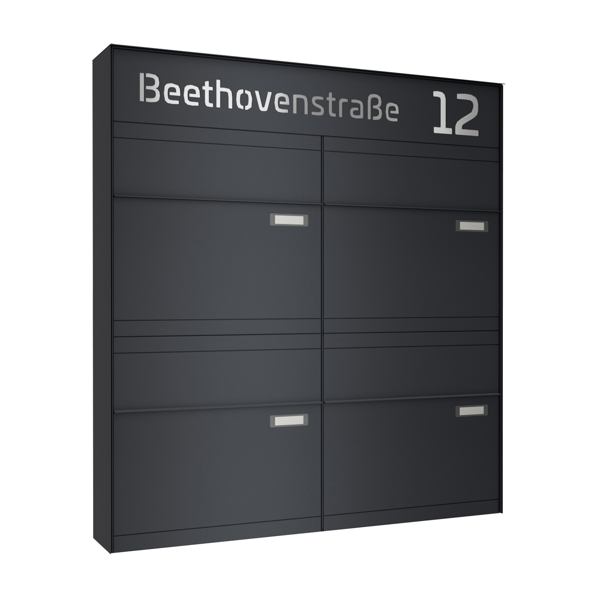 Briefkastenanlage Aufputz Anthrazit