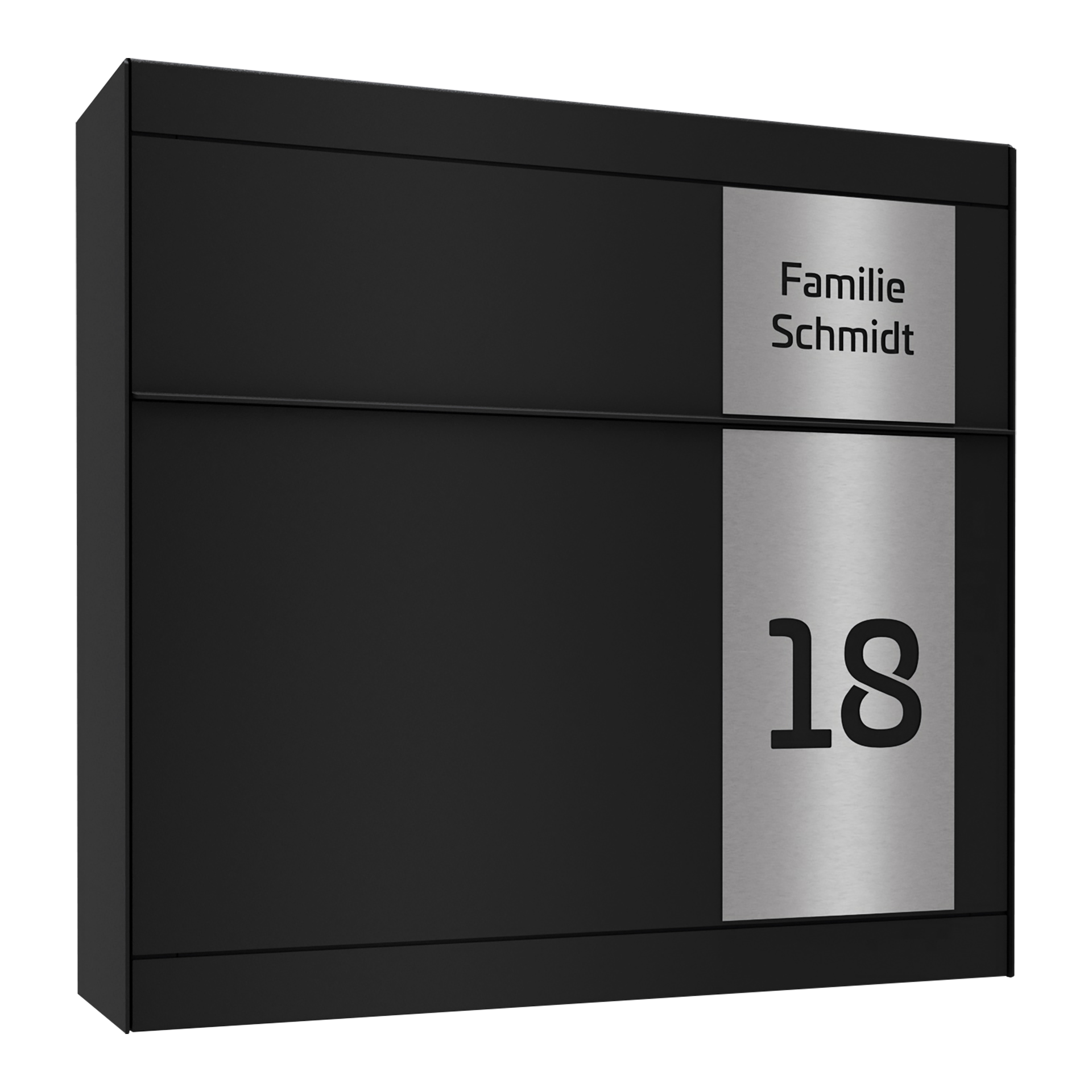 Briefkasten ohne Zeitungsfach Schwarz