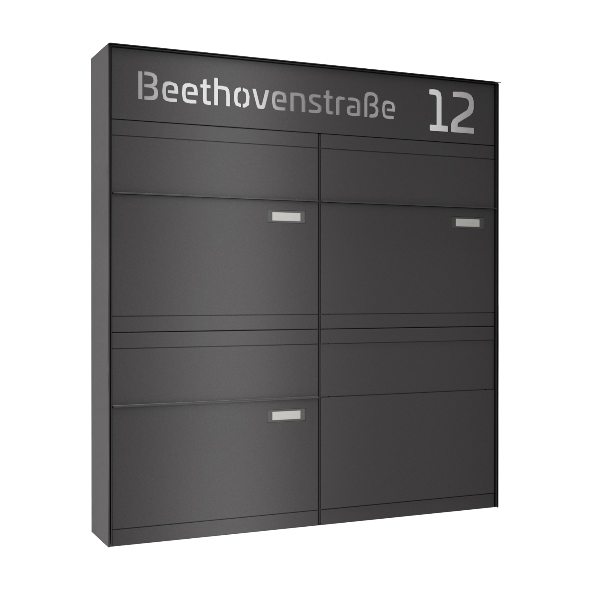 Briefkastenanlage Aufputz Anthrazit