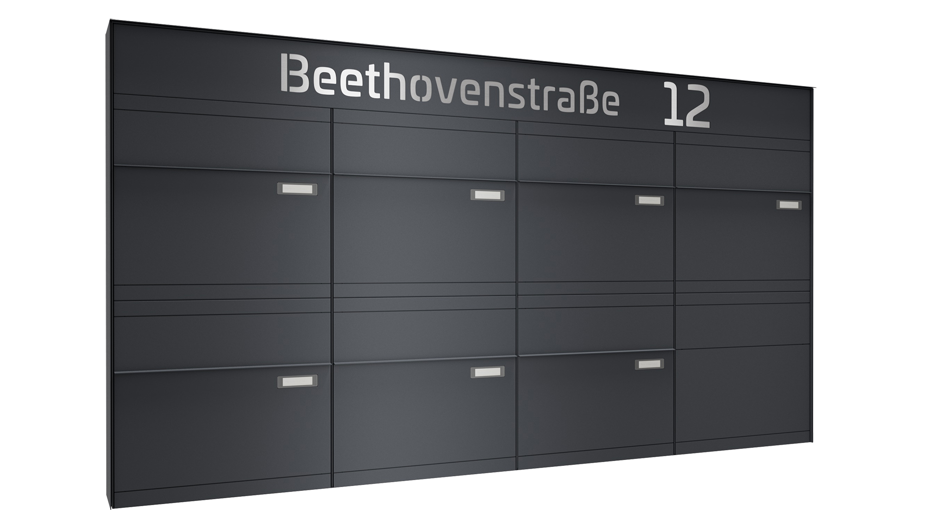 Briefkastenanlage Aufputz Anthrazit