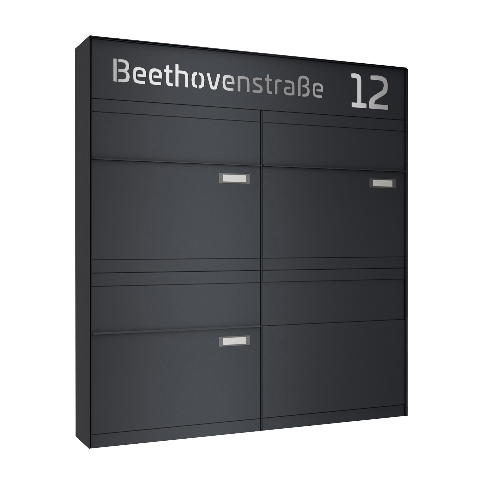 Briefkastenanlage Aufputz Anthrazit