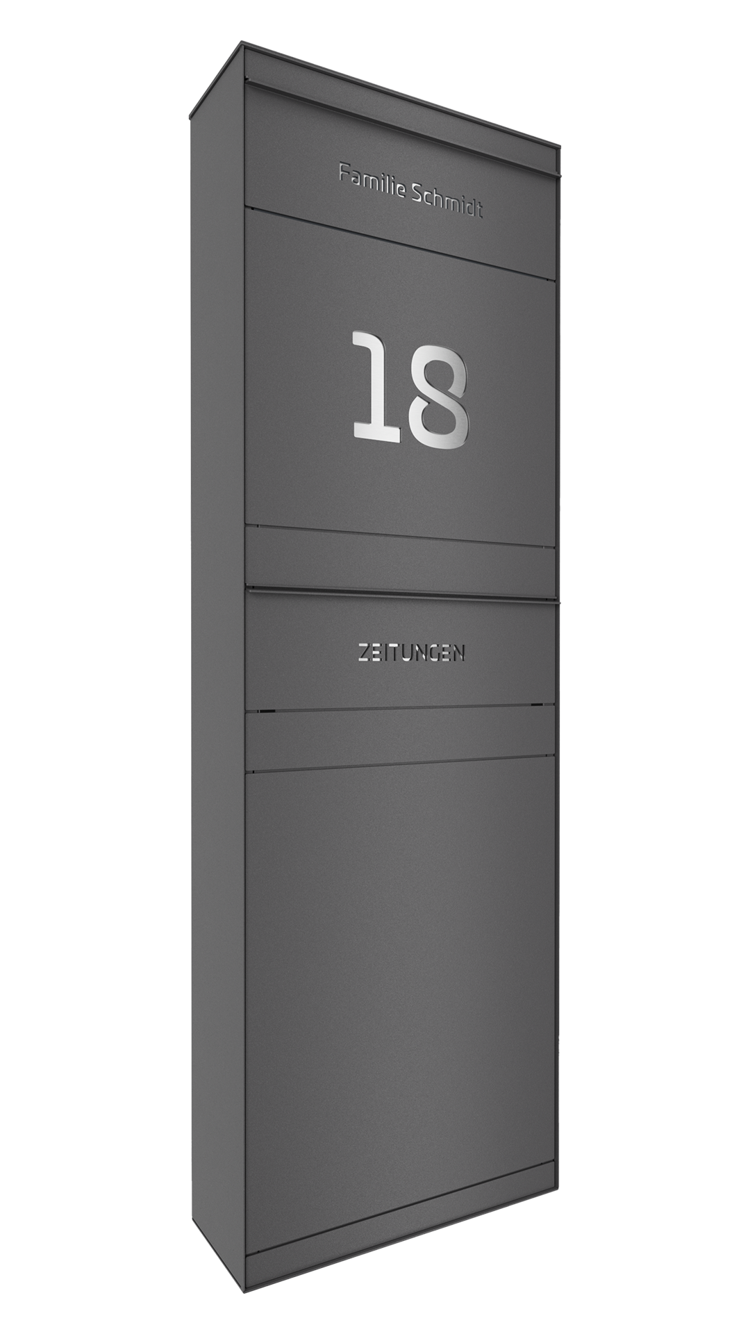Standbriefkasten mit Zeitungsfach DB703